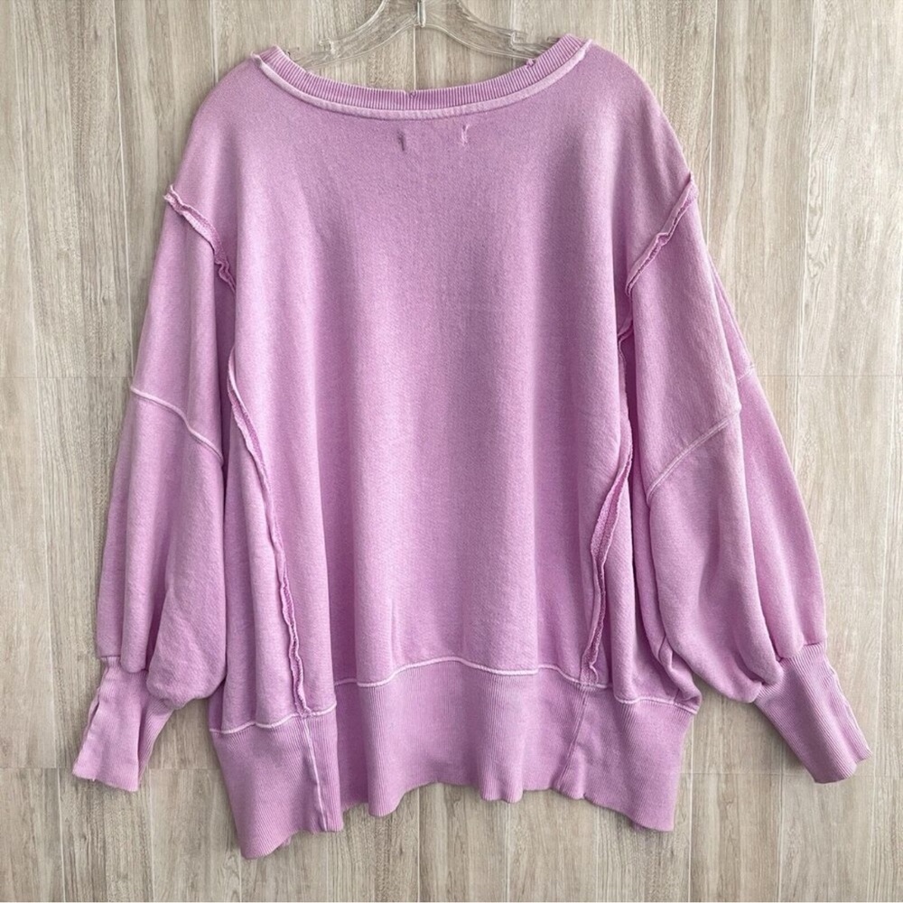 Free People We The Free Camden Sweatshirt in Bubble Tea size S, EUC - Picture 9 of 15